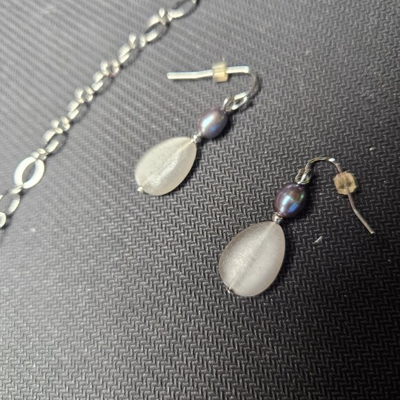 Lia Sophia Pistachio Convertible Necklace and Earring set - Picture 4 of 4